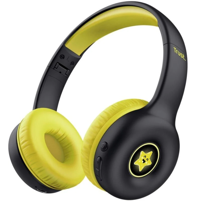 Auriculares Infantiles Inalámbricos Trust Nouna Kids - Con Micrófono - Negros