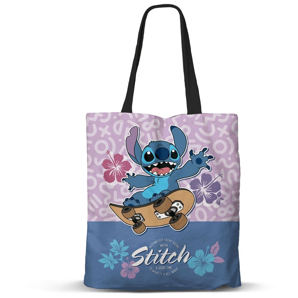 Bolsa Shopping Skate Stitch Disney - 40cm